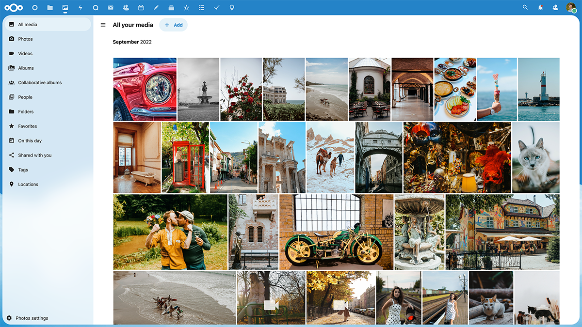 NextCloud Fotos-Galerie