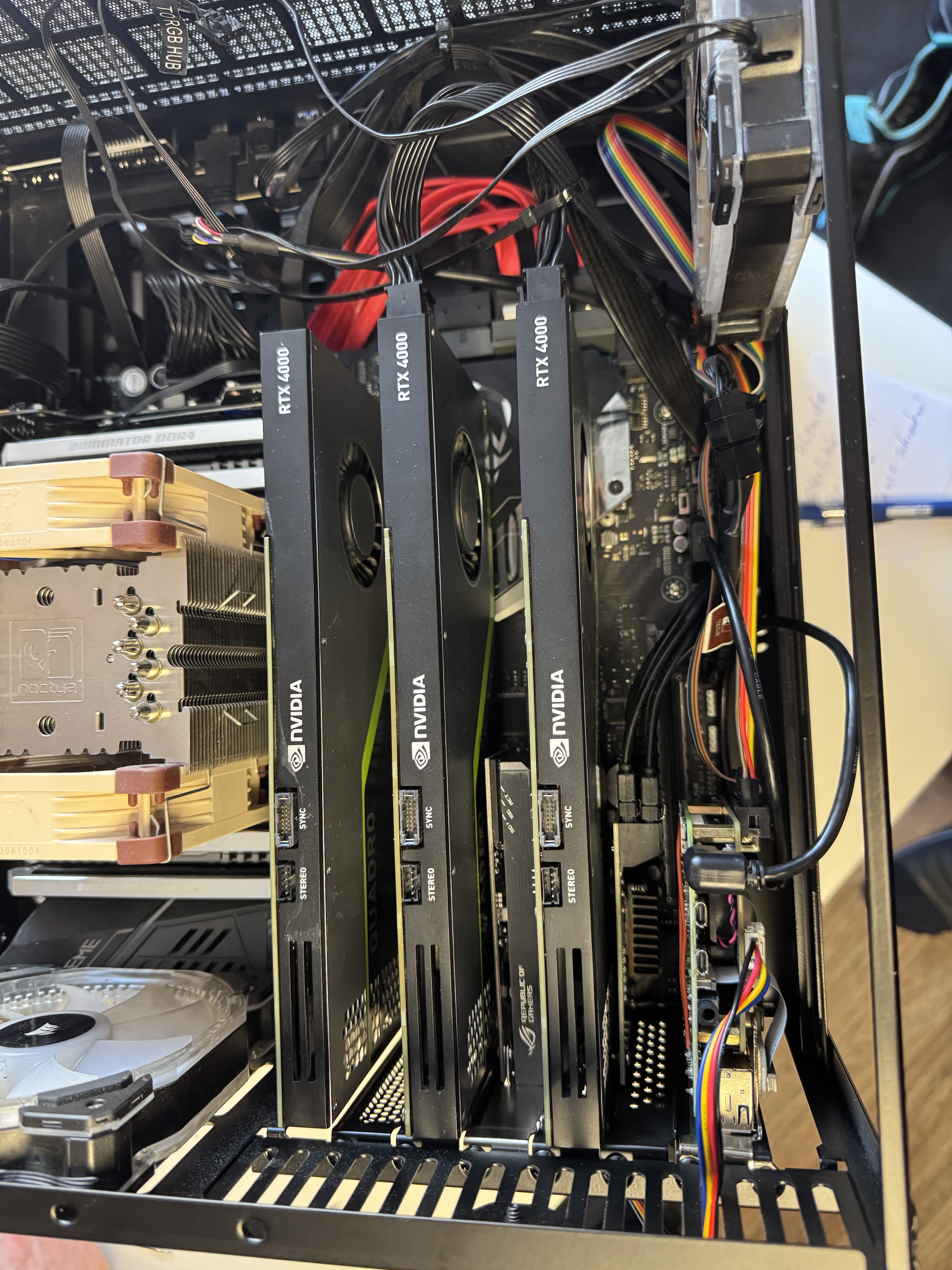 3× RTX 4000 Grafikkarten im Server